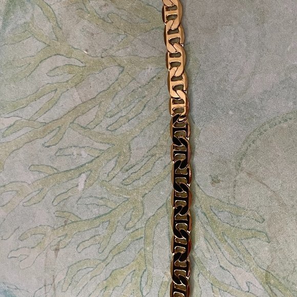 14K Gold Filled Bracelet Solid Mariner Link - Picture 4 of 4